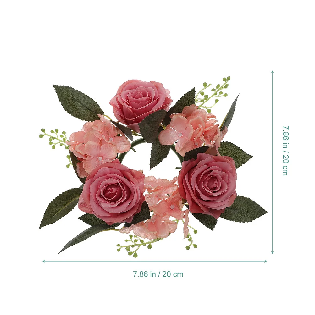 

2Pcs Simulated Wreath for Romantic Valentine's Day Gift Home Decoration Wreath Flower Centerpieces for Tables