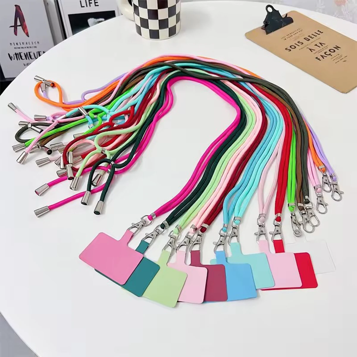 Mobile Phone Hanging Rope Neck Straps Anti-lost Lanyards Cell Phone Accessories Universal Adjustable Phone Lanyard Strap