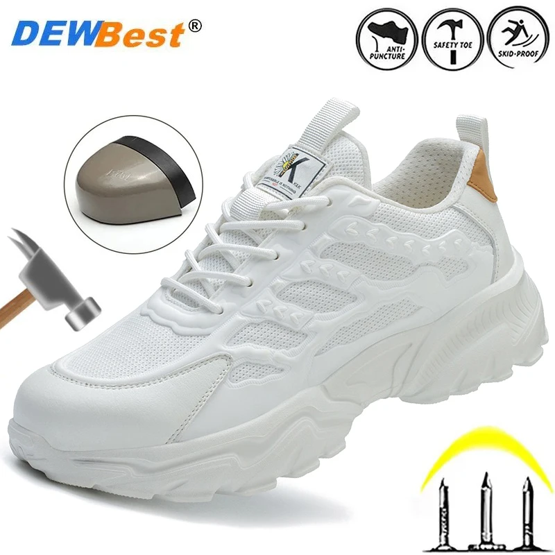 

New anti-smash and anti-puncture EVA outsole lightweight wear-resistant safety shoes breathable and comfortable work shoes