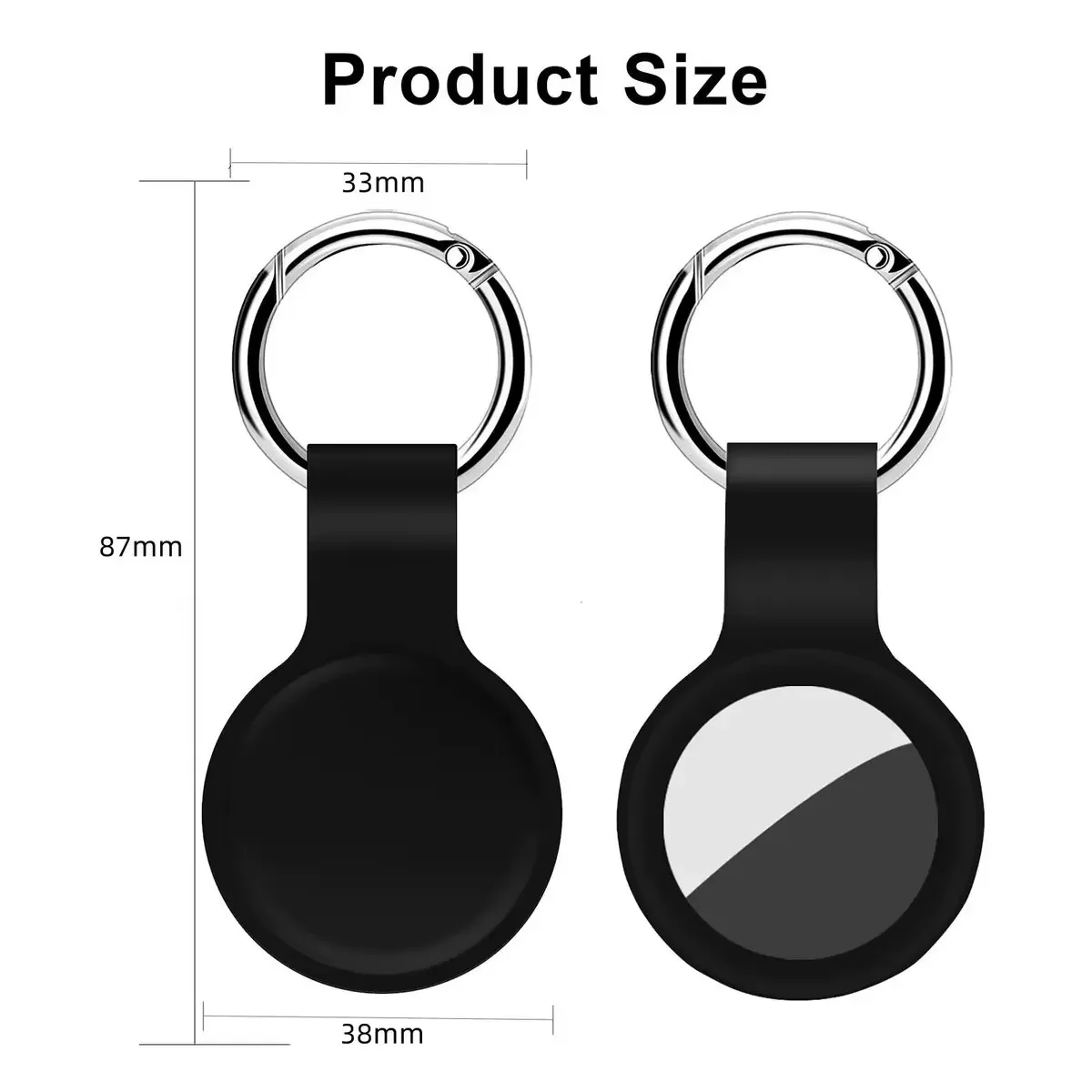 Silicone Airtag Keychain Waterproof,Air Tag Holder Case Compatible with Apple AirTag Case for Dog Cat Collar Tracker Key Ring