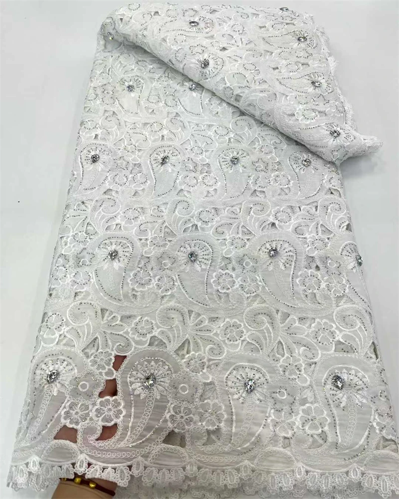 

Luxury African Sequins Beaded Lace Fabric 2025 High Quality Groom Nigerian Wedding Bridal Embroidery French Tulle Sewing