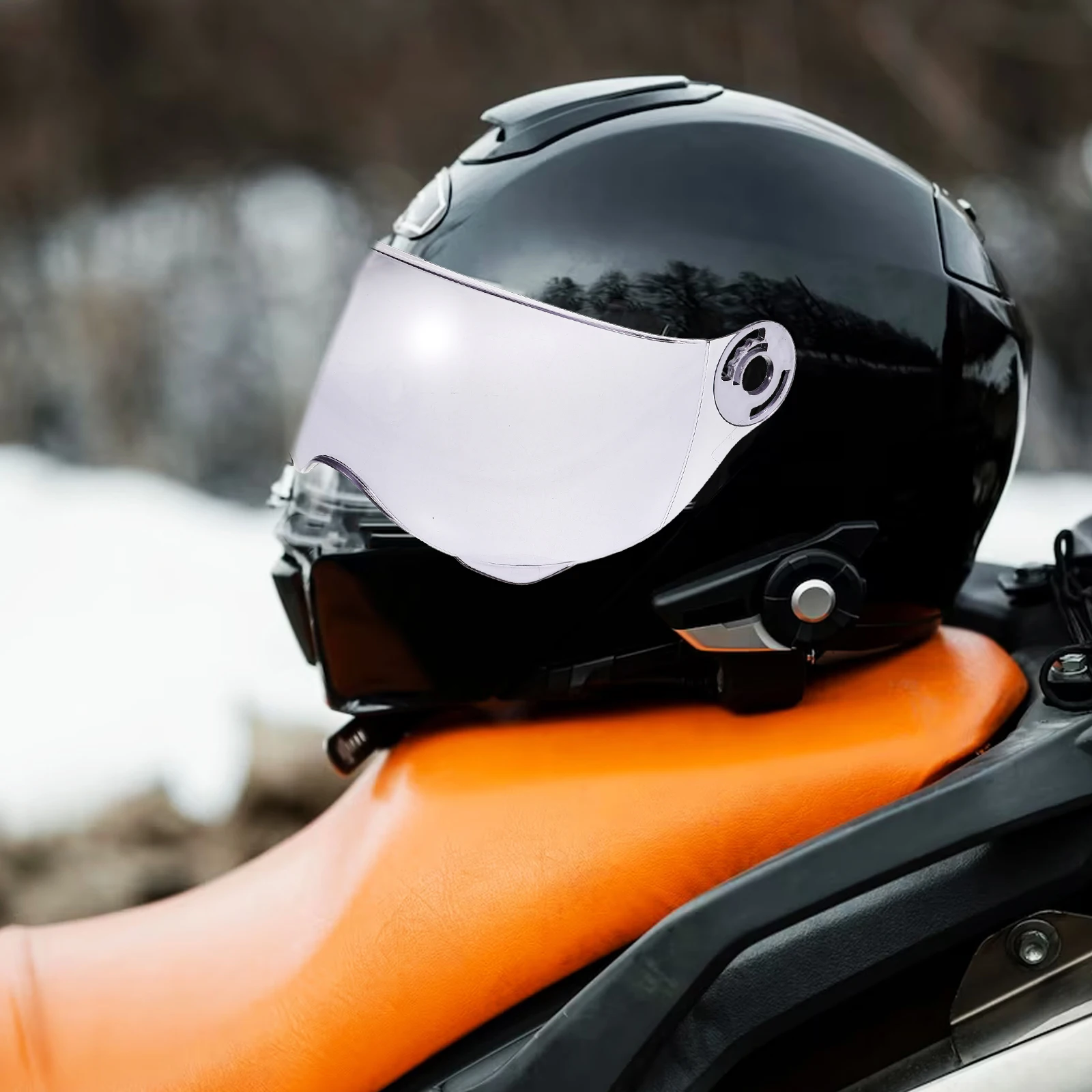 

Motorcycle Face Visor Windproof Transparent Lens For Outdoor Shield Anti-Fogging Accessory Replacement Lens