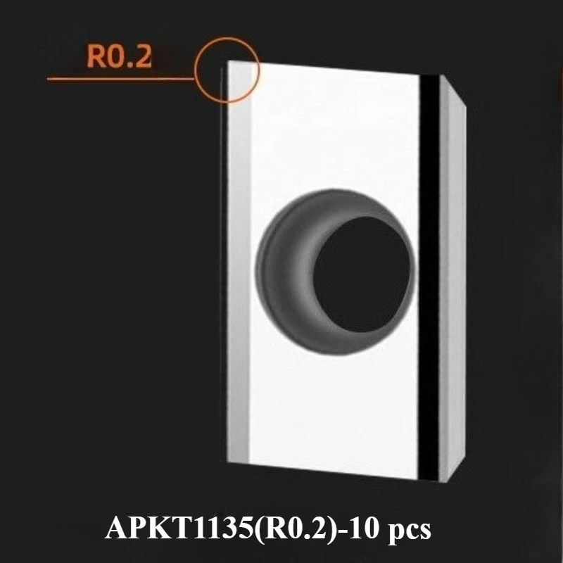 

10 шт. APKT1135/APKT1604 Глянцевая фреза с ЧПУ для алюминия