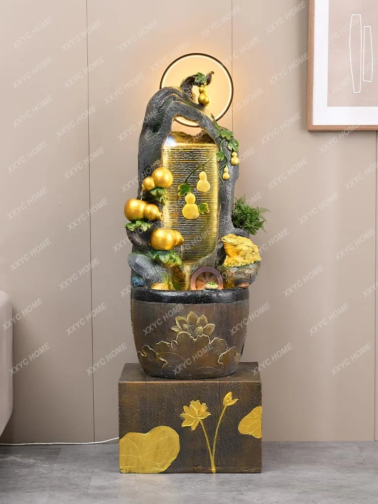 Rockery Gourd Flowing Water Ornaments Fountain Creative Indoor Living Room Entrance Humidifying Decorative Landscape