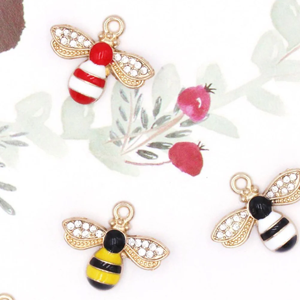 

30Pcs Bee Shape DIY Pendant Charms Necklace Bracelet Earrings Jewelry Making Hanging Charms Alloy Decorative Pendants