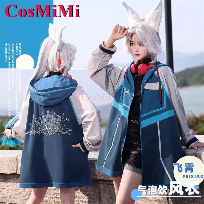 CosMiMi ゲーム Honkai: スターレールロビン/フェイシャオコスプレ衣装スパークリングドリンクファッション甘いトレンチコート女性日常着衣装