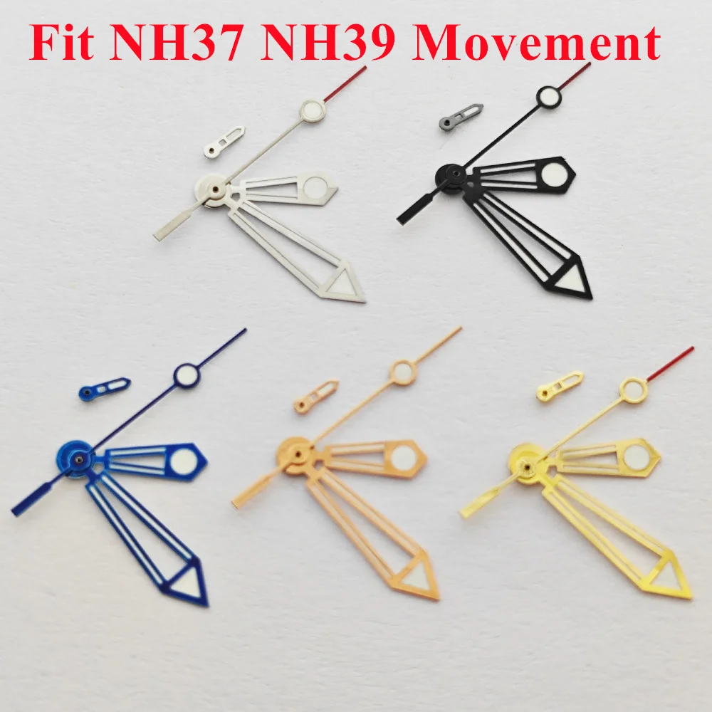 RICHUS Luminous Watch Hands for NH37 NH39 Movement Silver Black Blue Rose-Gold Green Accessory Parts Watch Hands