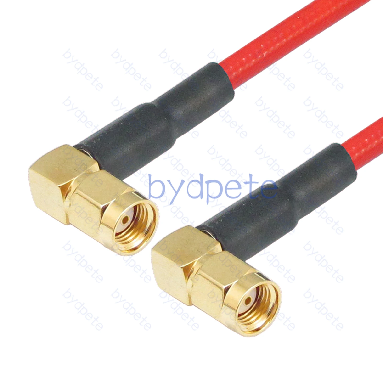 

RP-SMA Male to Male Double Right Angle Connector RG402Red FEP 4G RF Semi Flexible Cable Coaxial RF 50ohms High Quality Tangerrf