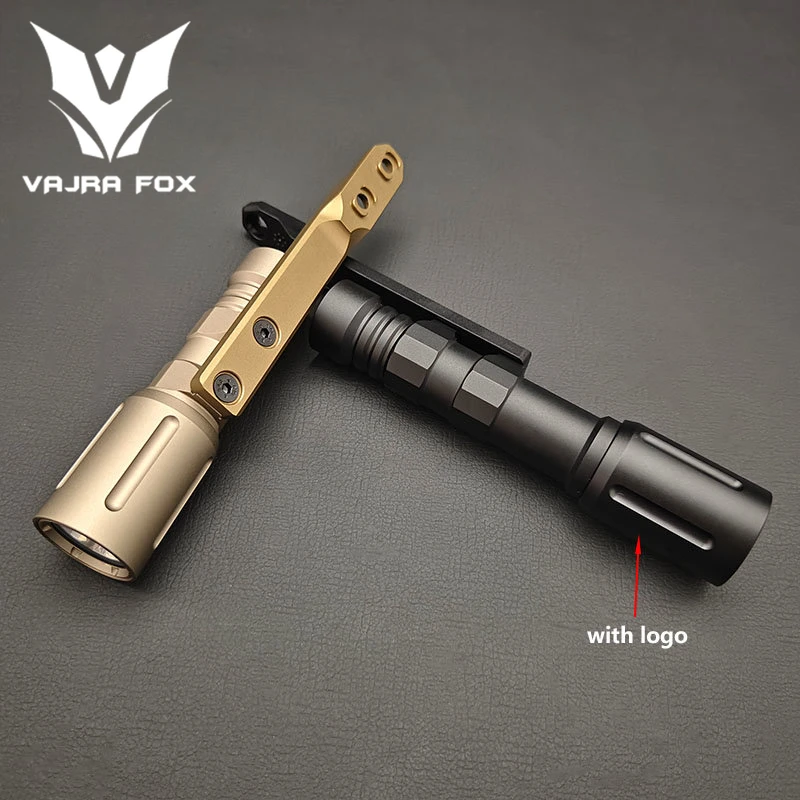 Tactical MLOK Metal White LED V2 Flashlight with Momentary Constant Pressure Switch and Extension Base Scout Light Accessory