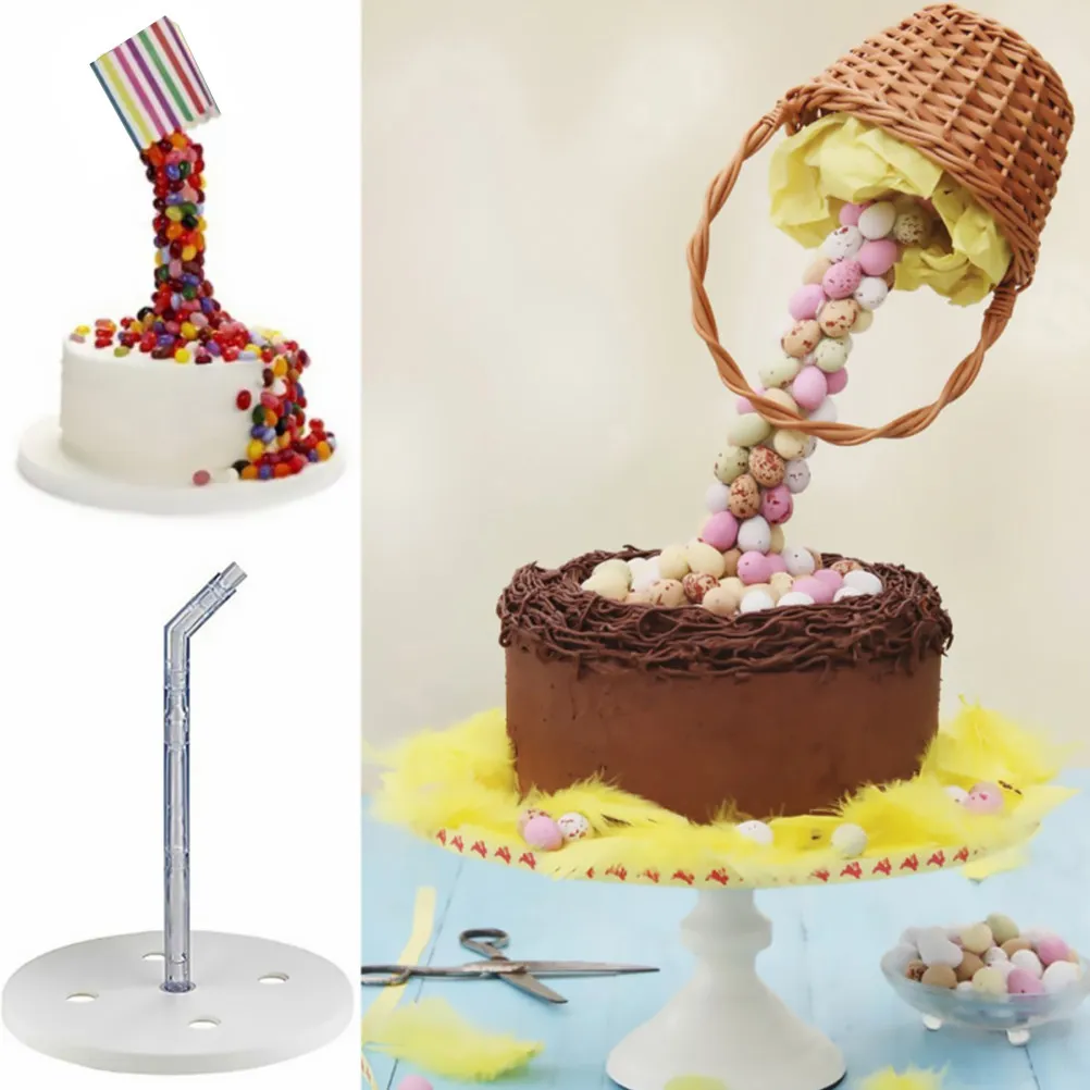 1Set High-Toughness Anti-Gravity Cake Making Frame Professional Cake Shaping Bracket for Home Bakery Use Creative DIY Baking