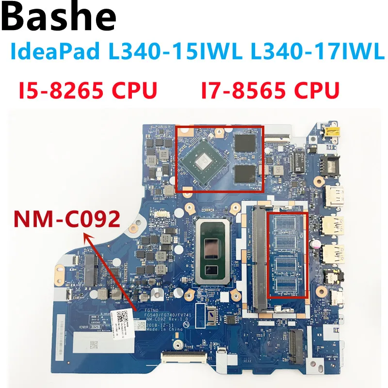 For Lenovo IdeaPad L340-15IWL L340-17IWL Laptop Motherboard NM-C092 with I5 I7 8th Gen CPU MX230 2GB GPU.DDR4 100% test OK