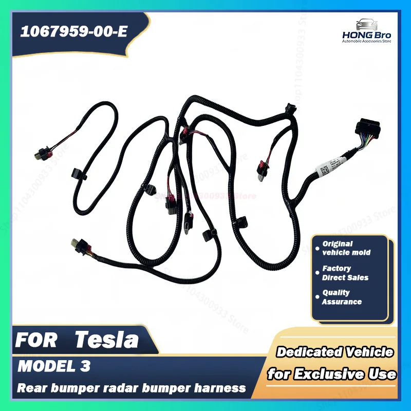 Suitable for Tesla Accessories Wiring Harness Model3 Rear Bumper Radar Bumper Wiring Harness 1067959-00-E