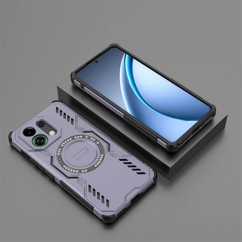 حافظة لهاتف اوبو K13 توربو برو ممن لهم K13 توربو برو مضادة للخبط امتزاز مغناطيسي غطاء شحن لاسلكي لهاتف اوبو K13 توربو برو #5