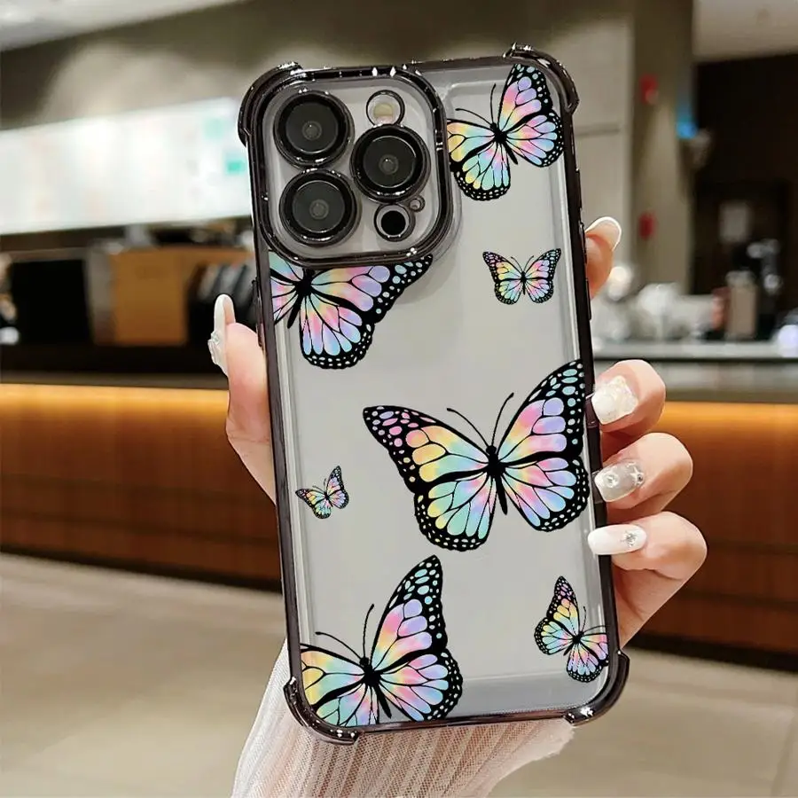 Phone Cover Case for Apple iPhone 17 Pro Max 12 Plus 11 15 14 16e 13 16 Pro Air Blue Butterfly view 5