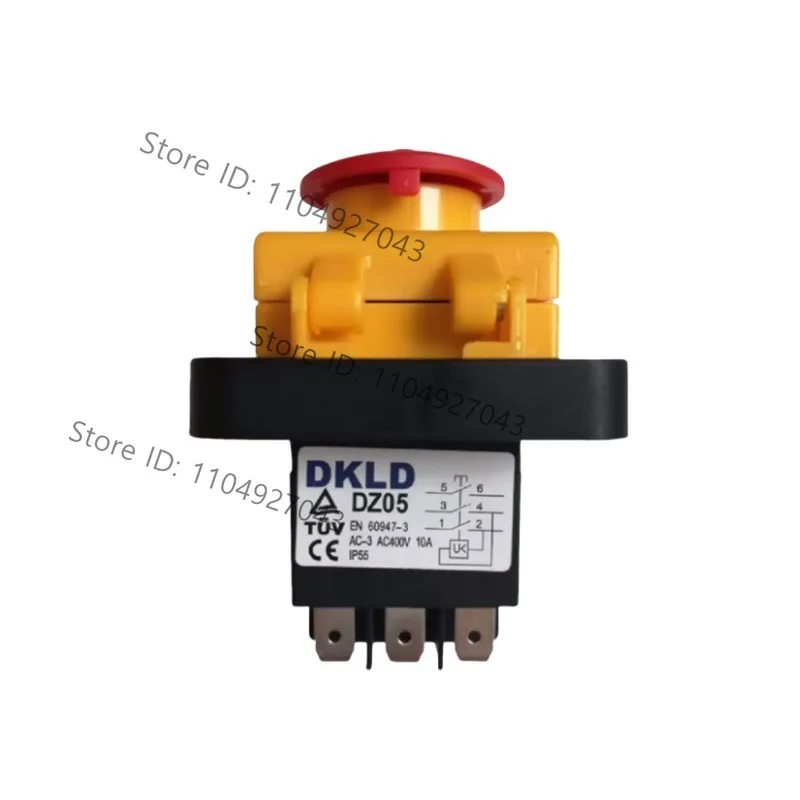 DZ05 Waterproof Electromagnetic Button Switch, Used for Electric Tools, Motors, Magnetic Drilling Machines AC400V 10A 7pins