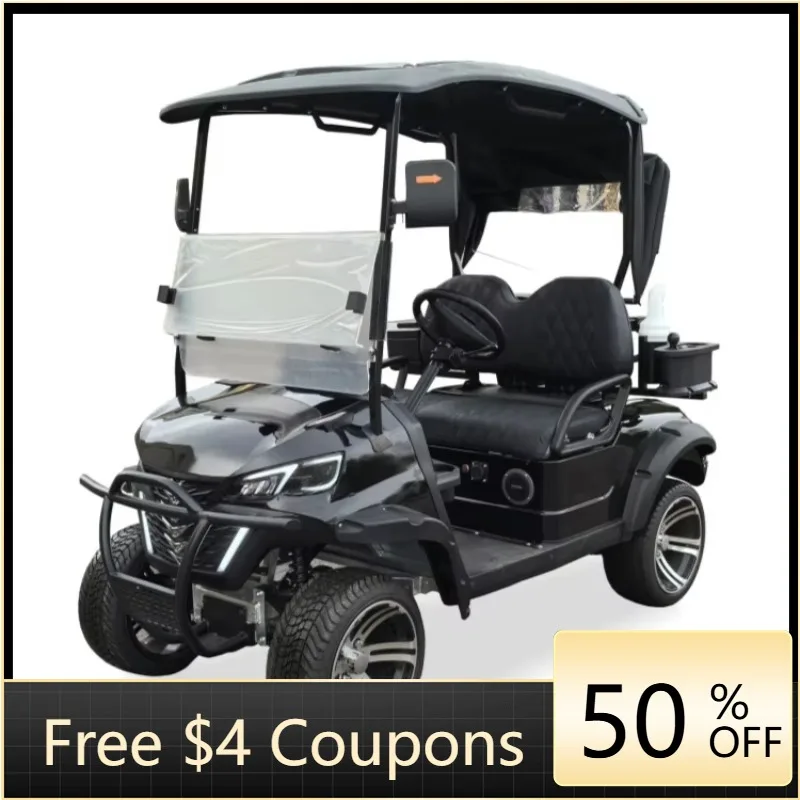 

Rs Golf Cart 2-Seater Electric Lithium Golf Cart, Black