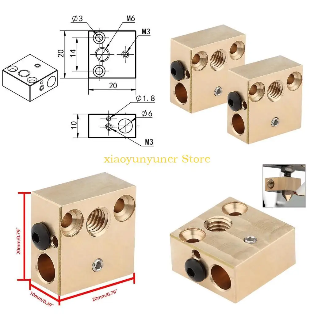 

P9JB Lass Heatblock Heating Block для -принтера CR10/для экструзии для головы