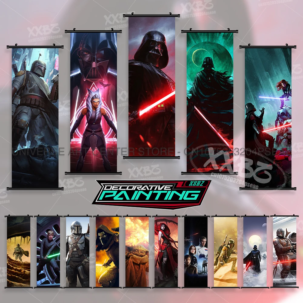 

Anakin Skywalker Hanging Decorative Paintings Sheev Palpatine Wall Art Kylo Ren Scroll Picture Star Wars Movie Poster Home Decor