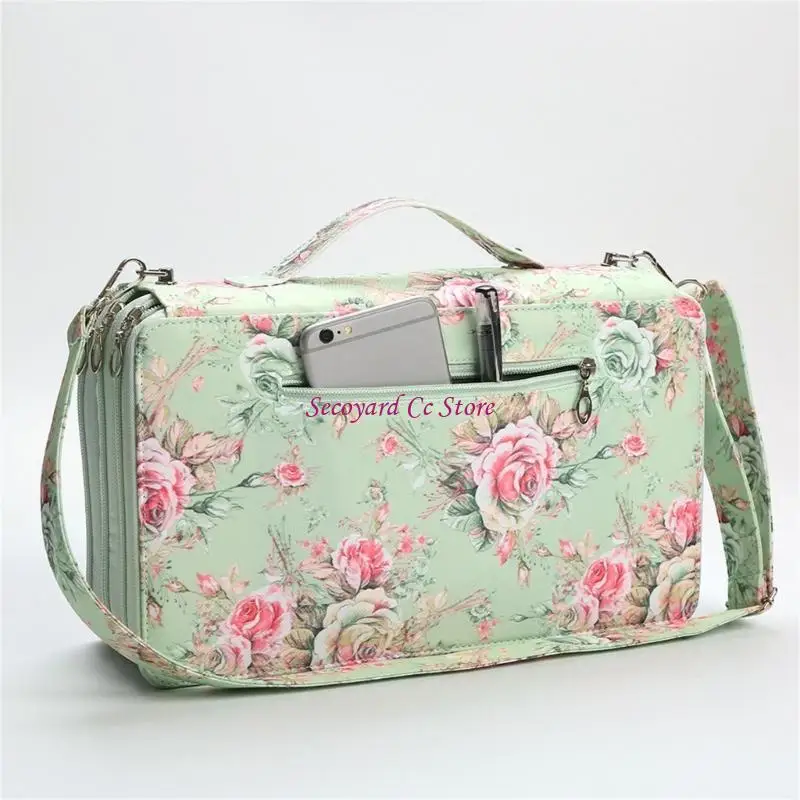 n3uc-120-slot-markers-organizers-carrying-bag-with-shoulder-strap-marker-holder-case