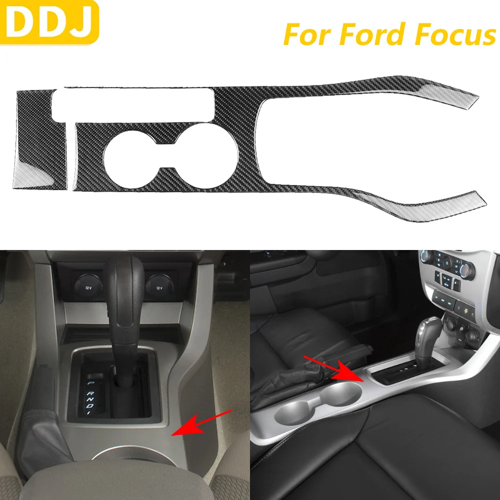

Для Ford Focus 2008-2011 углеродное волокно, держатель для чашки с водой, объемная панель, накладка, автомобильные аксессуары, внутренняя наклейка