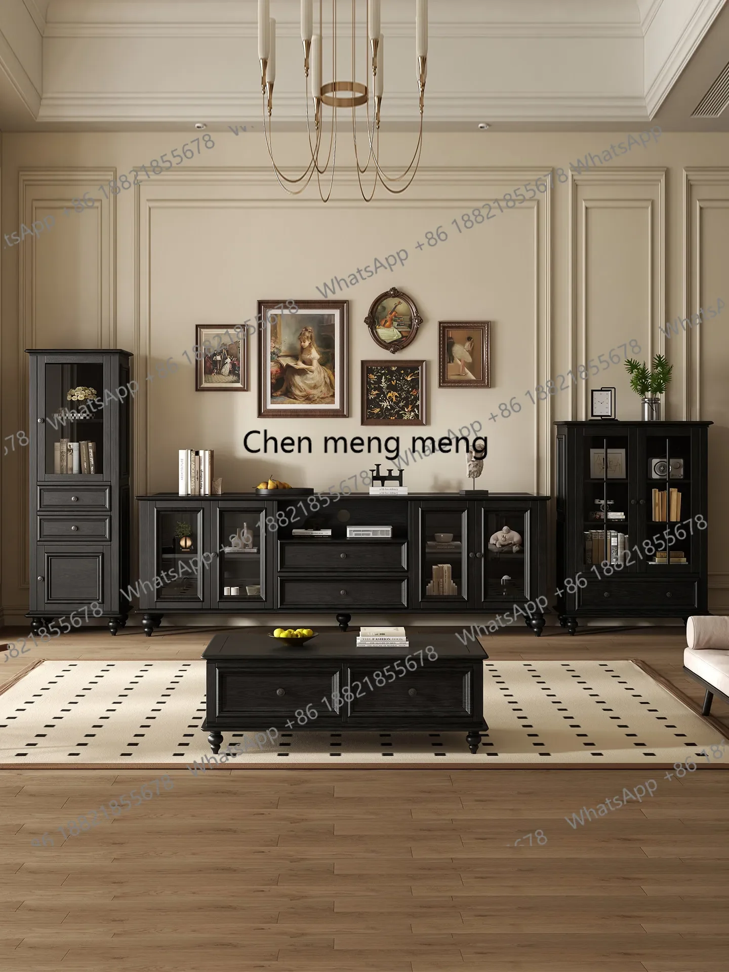 

Горячая распродажа: Американский ретро-тумба под телевизор, комбинированный шкаф для хранения, цельнодеревянный антикварный стиль для гостиной