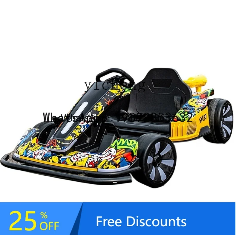 

AB Children's Go-Kart Four-Wheel Car Can Take Adult Boys and Girls Children's Toy Car Charging