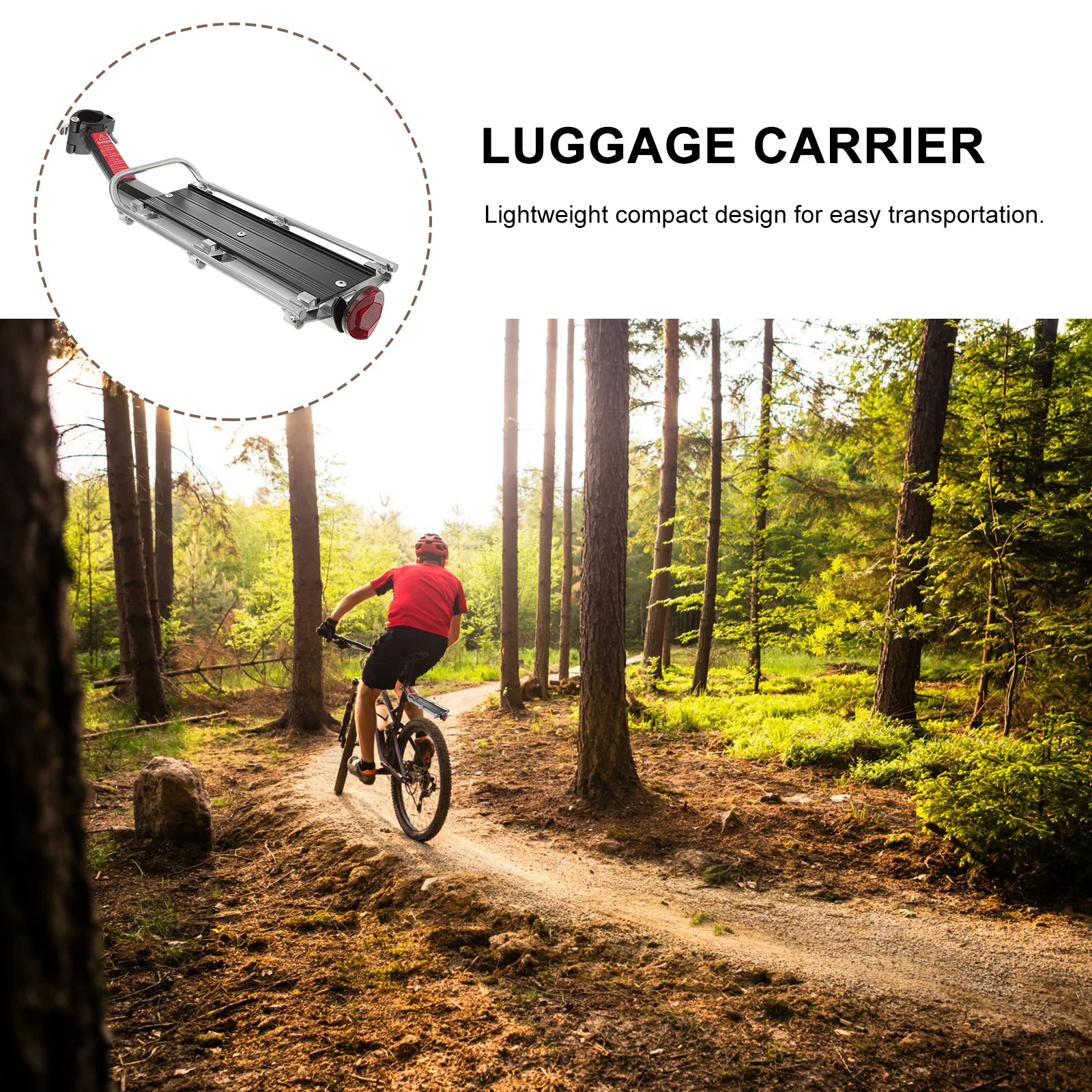 

Aluminum Alloy Rear Bike Rack Black Lightweight Durable Cargo Carrier For Road Mountain Bicycle Luggage Carrier Pannier Mount