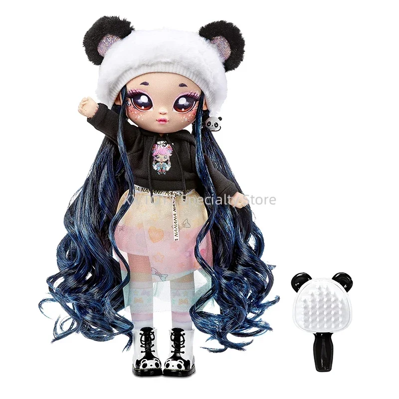 Na! Na! Na! Set di bambole morbide per famiglie a sorpresa con 2 bambole alla moda e 1 bambola di peluche alla moda per ragazze, casa da gioco, bambole