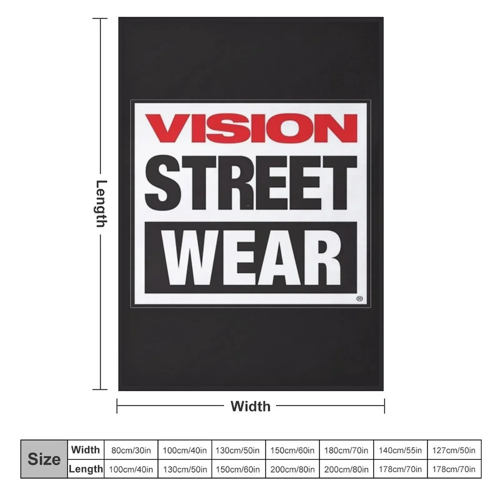 Vision Street Wear T-ShirtVision Street Wear Throw Blanket couch cozy soft plush fuzzy picnic outdoor blanket