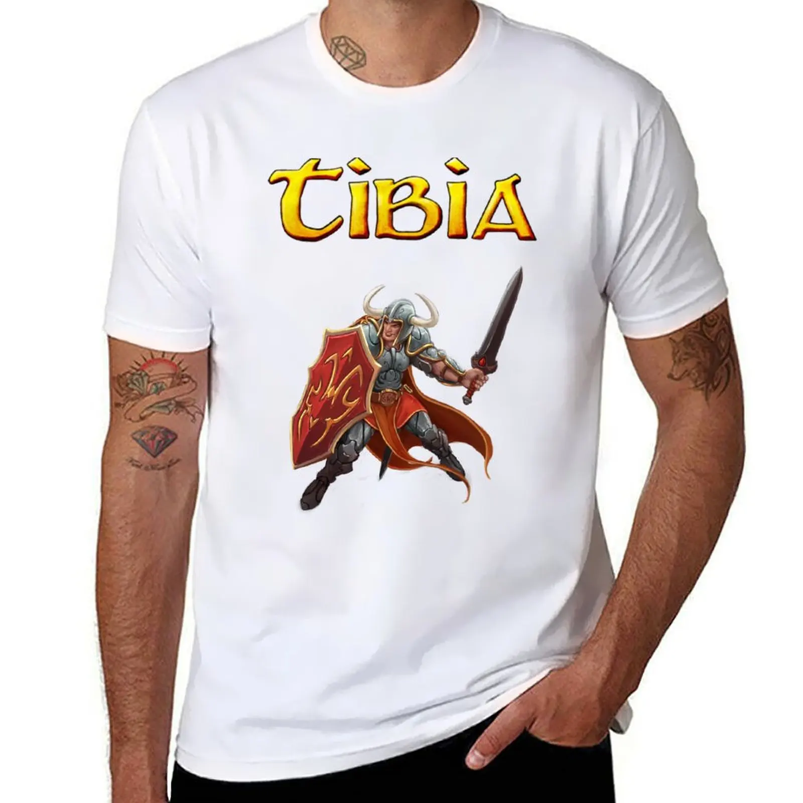 

Tibia Knight MMORPG T-Shirt Big and Tall Gym T-Shirt