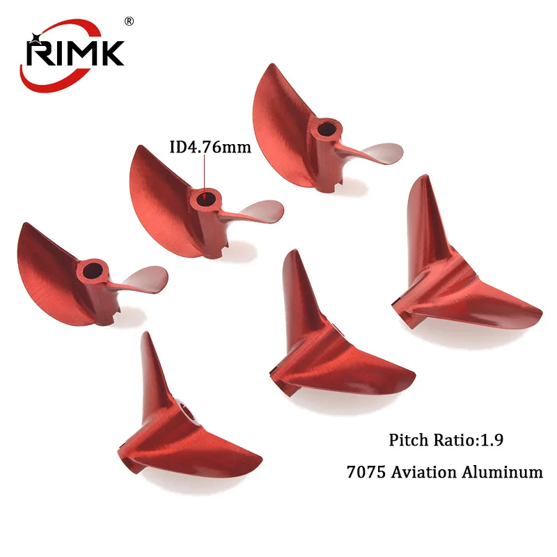 

Red Aluminium 4.76mm 3/16'' Propeller CNC 4.76mm 2 Blades Screw Left/Right D38 to D50mm for RC Cat Boat Shrimp Boat