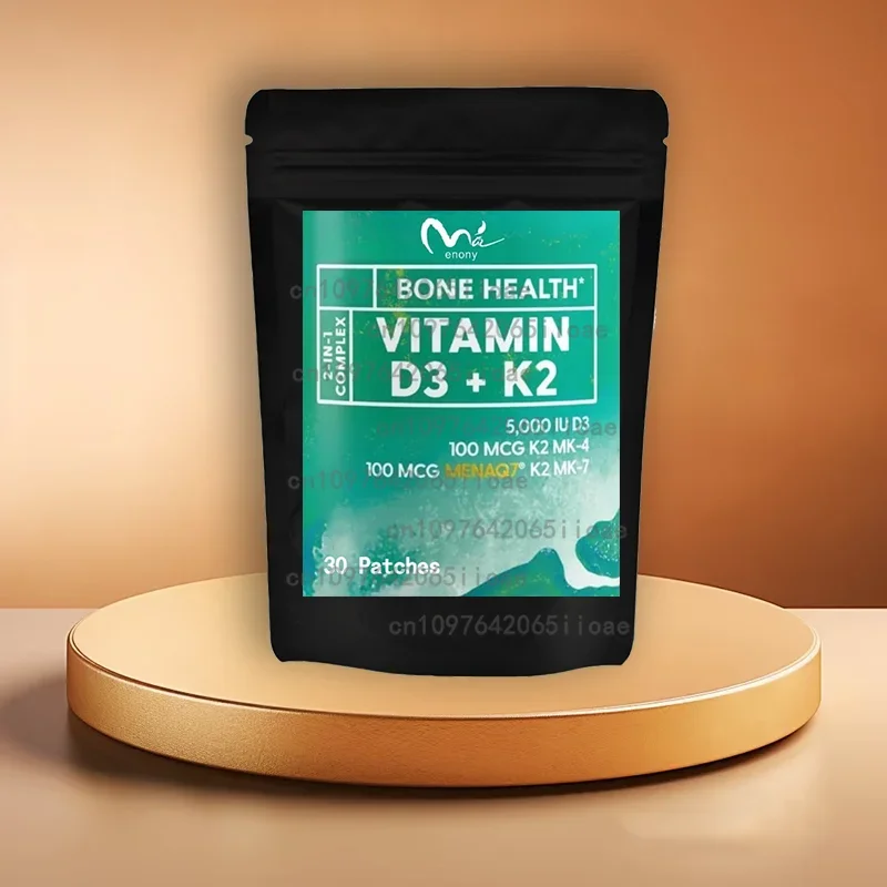 

30 Patches Vitamin D3 K2 Complex Transdermal Patches Support Immune System