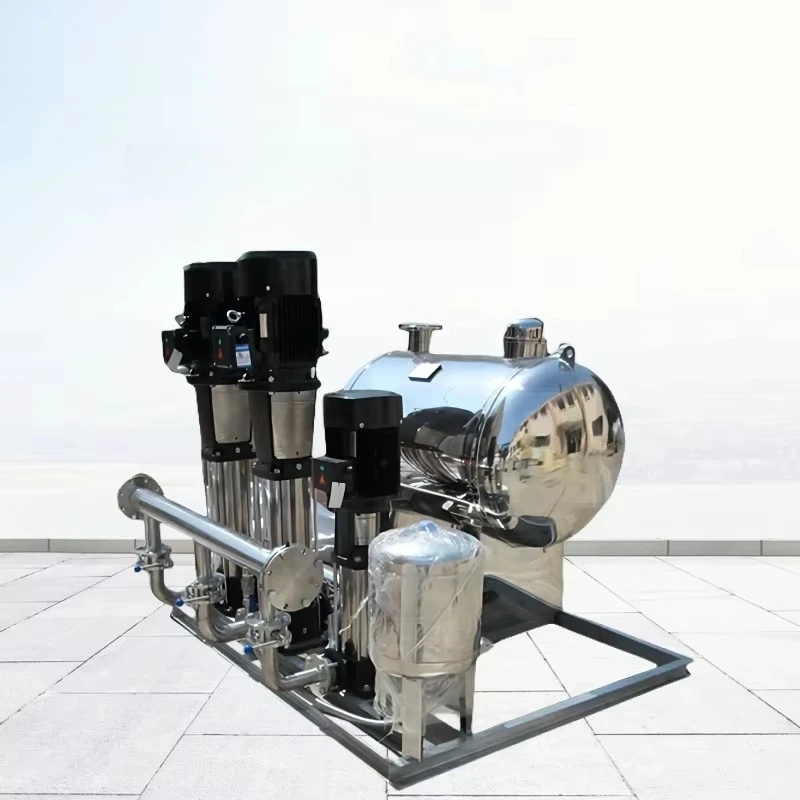 Water Booster Pump System with Frequency Conversion-Controlled Pumps for Building Service Commercial