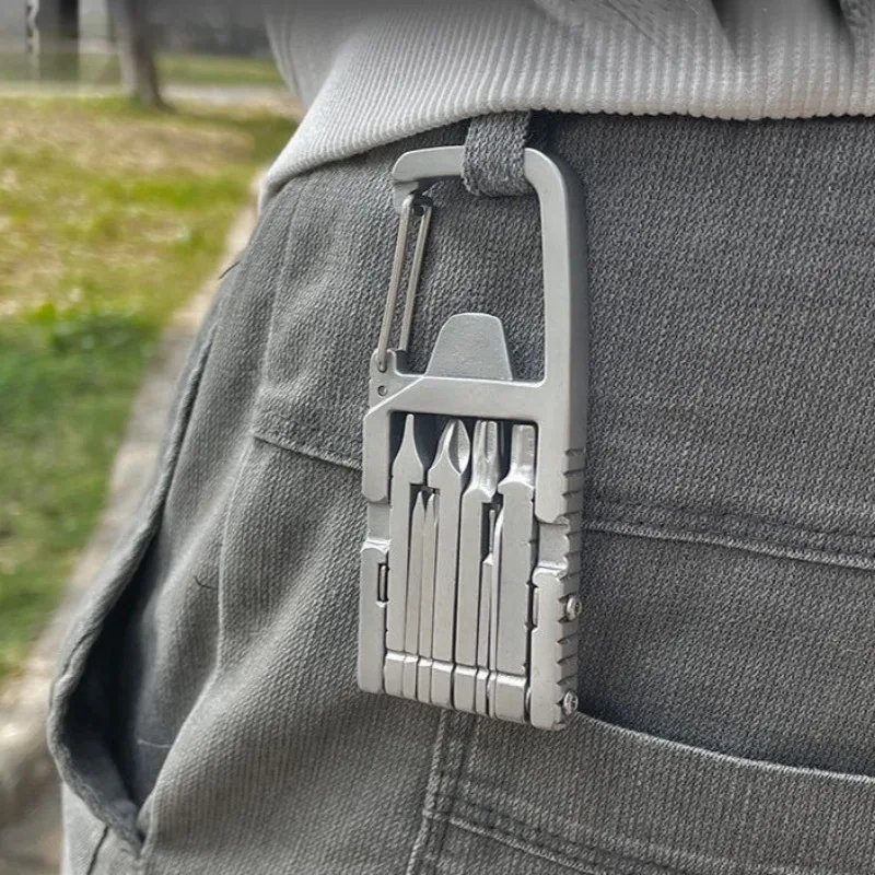 Multifunctional  Universal SIM Card Pick-up Needle 13 in 1 Mobile Phone Holder Screwdriver Portable Keychain Repair Tool