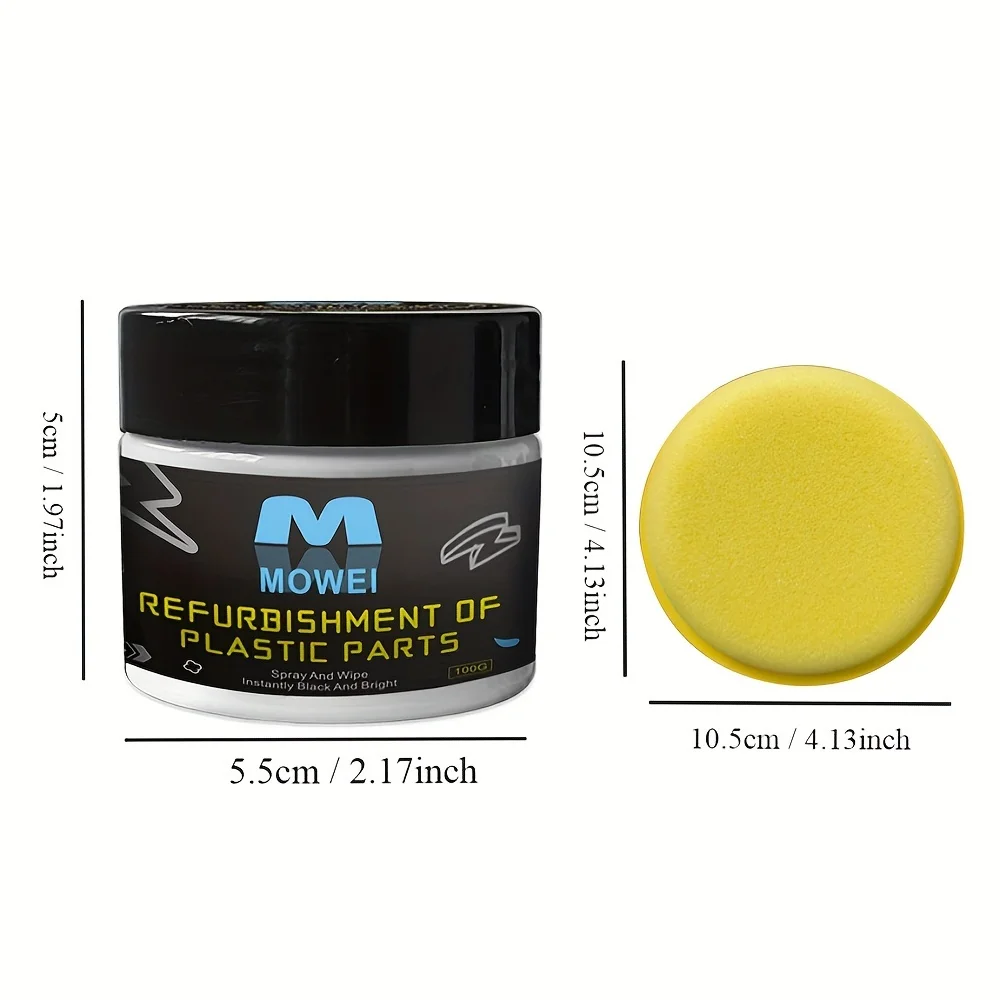 Car Plastic Restorer Coating Agent Auto Plastic Rubber Exterior Repair Clean Refresh Restoration Agent Black Shine Seal Brighten