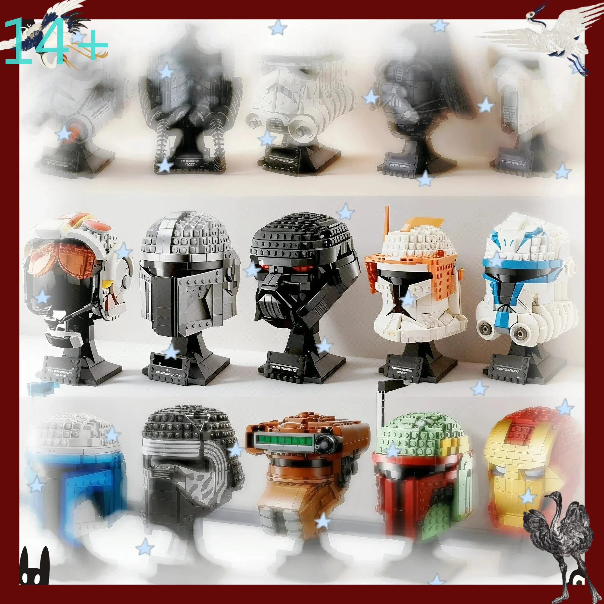 Tienda Creativa 2026 NUEVO MOC 3D  The Mandalorian Darth Vader Luke Skywalker TIE Fighter Bloques de Construcción Ladrillos Regalos de Navidad