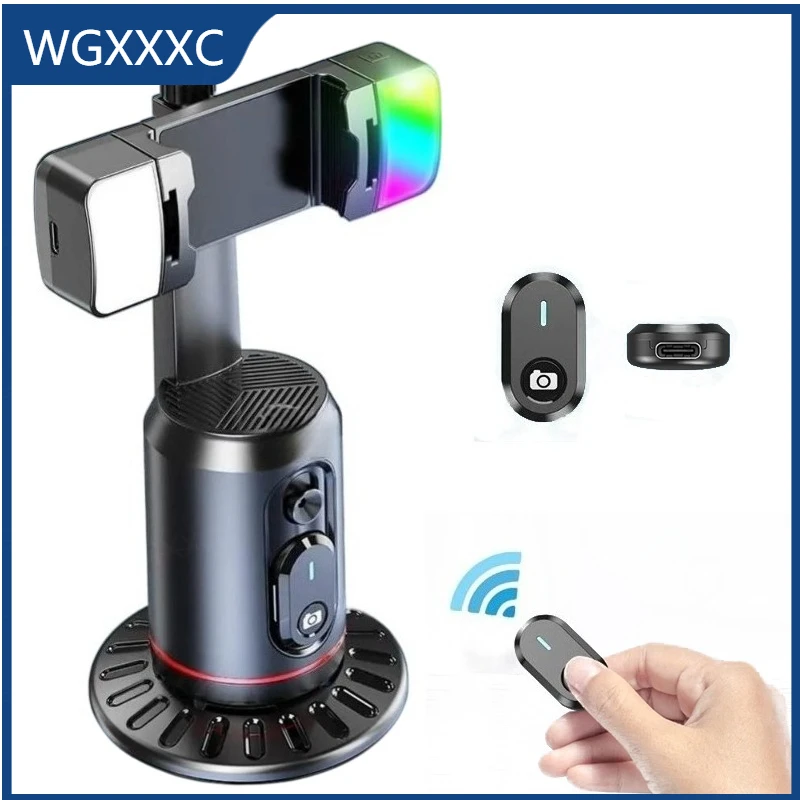 

360 Degree Rotation Follow-up Gimbal Stabilizer Monopod Desktop Face Tracking Gimbal with Remote For Video Vlog Live Photography