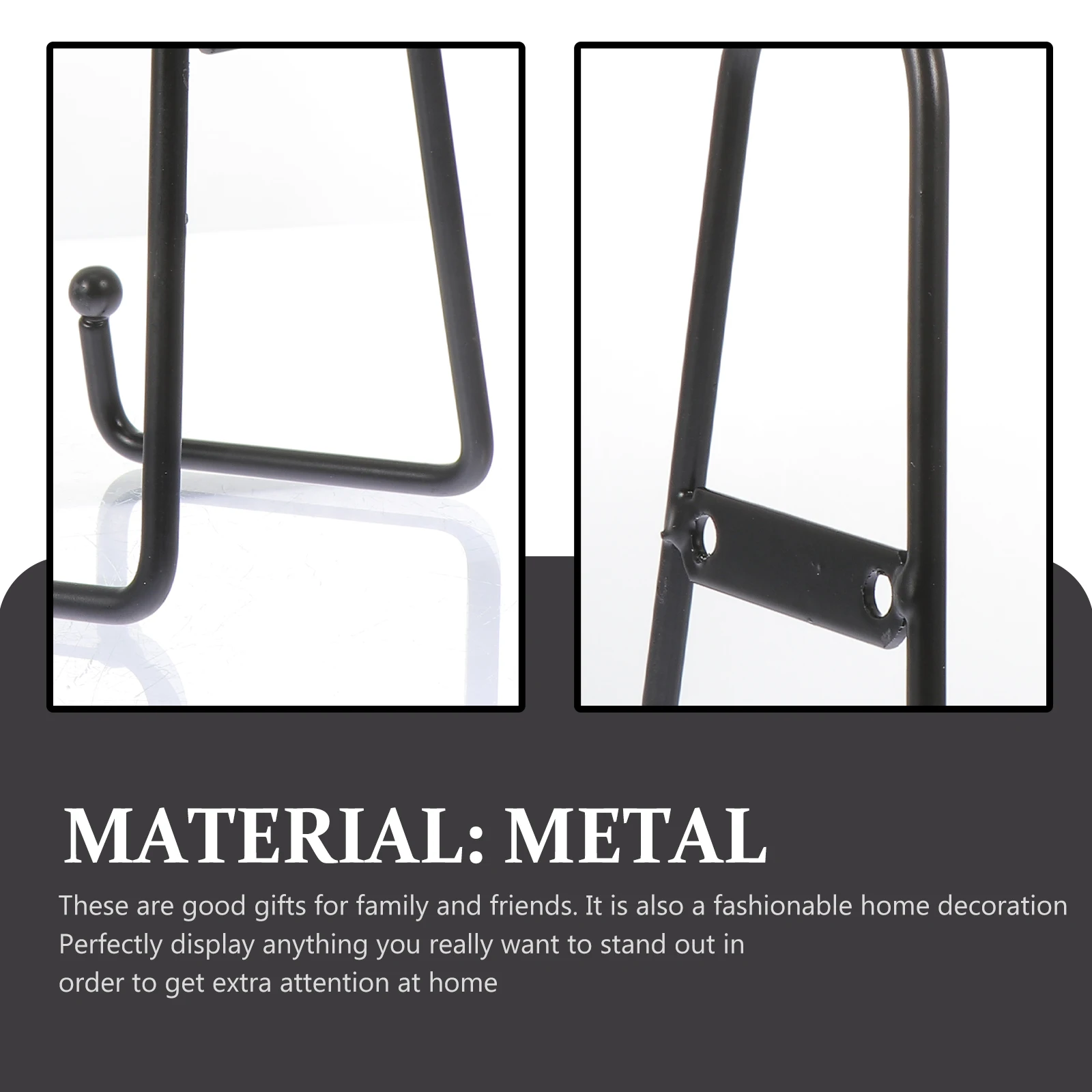 

4 Pcs Ceramic Display Stand Plate Holder Pallet Vertical Metal Stands Rack Holders Decorative