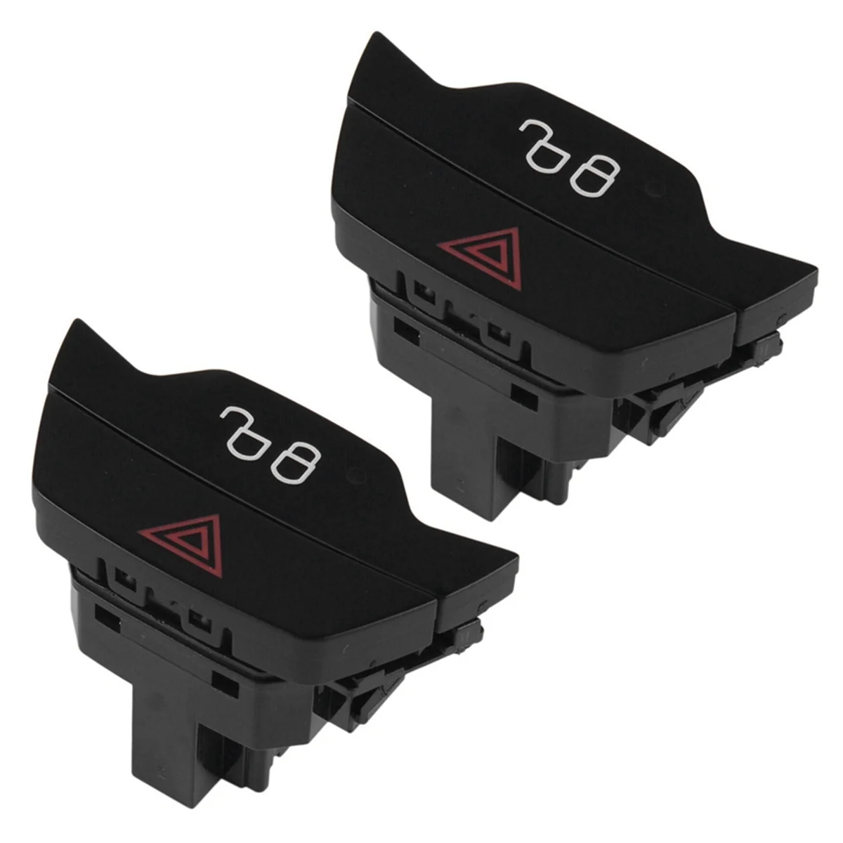 2Pcs Automotive Hazard Warning Light Door Lock Switch for Ford C-MAX Ecosport Kuga