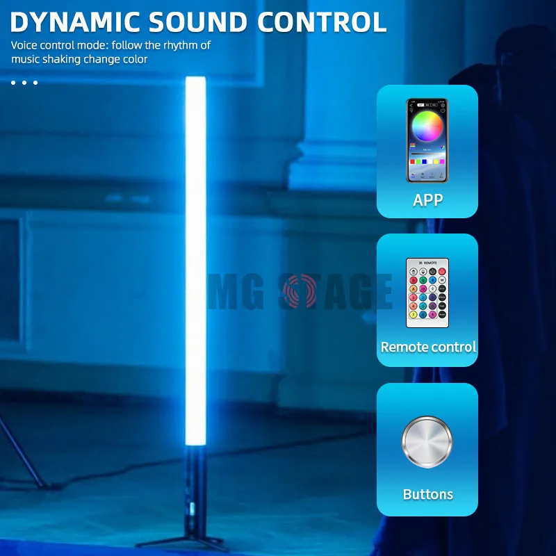 360 wireless battery IP65 pixel led tube light Dj Light Full Color Wireless DMX