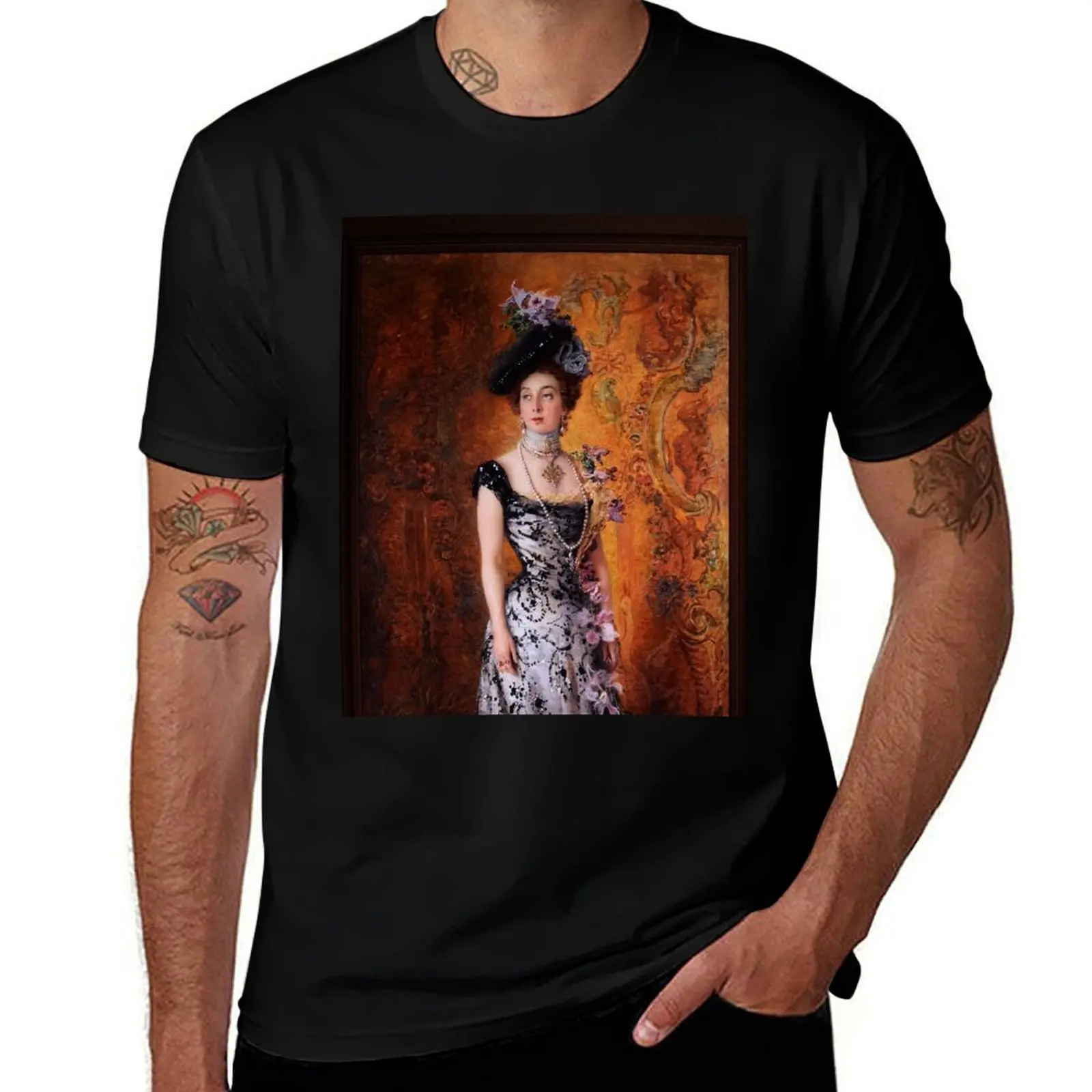 Portrait of Maria Alexeevna Matavtina by Konstantin Makovsky Remastered Xzendor7 Classical Art Old Masters Reproductions T-Shirt