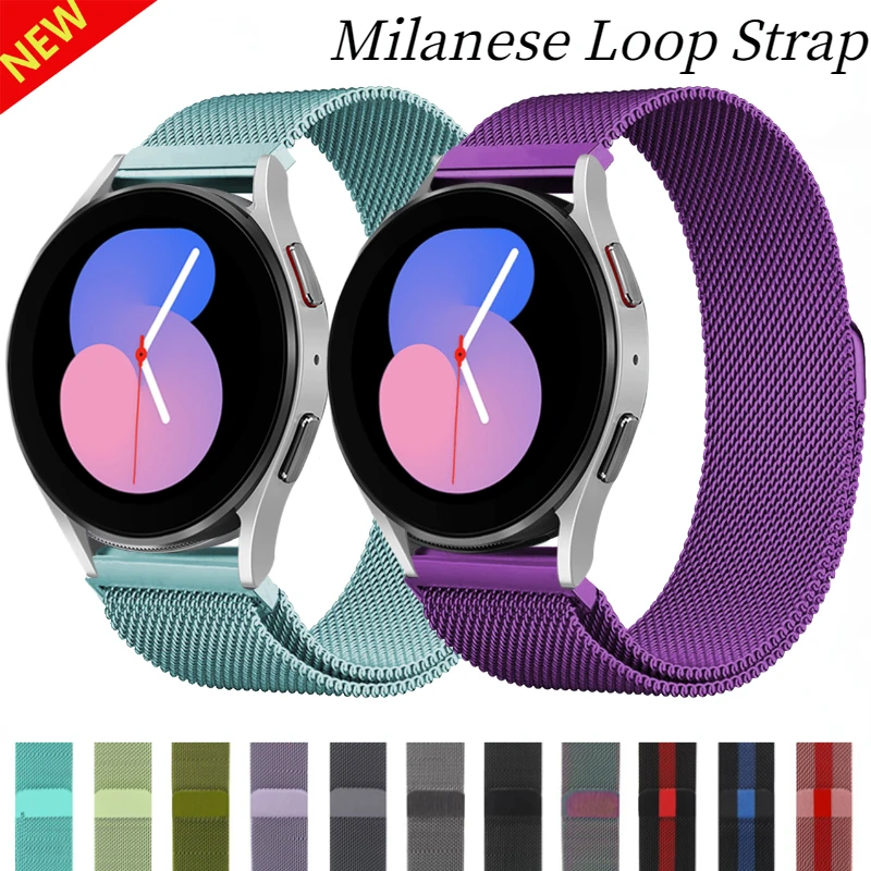 

20mm 22mm Milanese Metal Band For Samsung Watch 6/5/4 40mm 44mm/Amazfit GTS/GTR/Bip Bracelet Belt Huawei Watch 4/3/GT3 Pro Strap