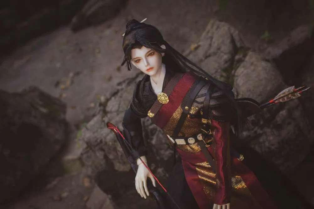 1/3 Scale BJD Doll Wigs Ancient Costume Chinese Hanfu Long Hair Samurai Wig For SD13 Girl SSDF ID72 Uncle Accessories A1941