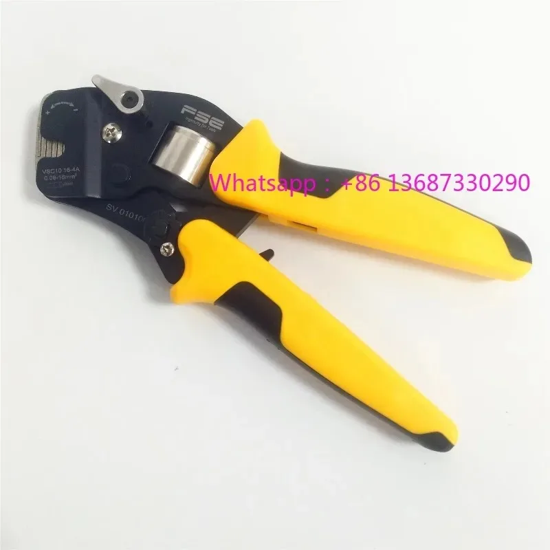 VSC10 16-4A 0.08-16 square millimeter 26-5awg steel metric manual crimping pliers, precision clamp for end sleeve connectors