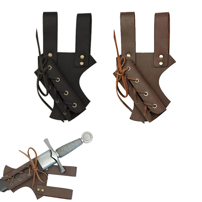 Medieval Leather Scabbard Sheath Leather Rapier Holder Waist Sheath Scabbard Rapier Buckle Strap Harness Holster Warrior