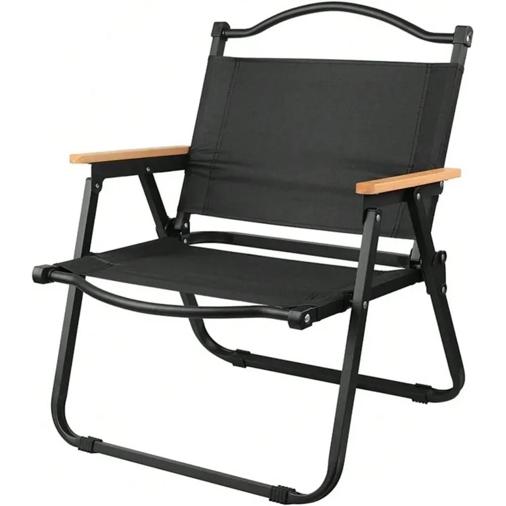 

Folding Camping Chair Portable Large Lawn Oxford Solid Wood Aluminum Alloy Chair Detachable Blackout Camping Chair