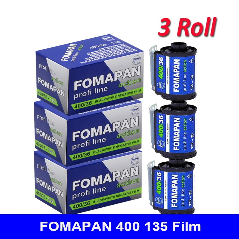 rolo novo fomapan classico 400 135 kinetoscopio movimento filmes novo classico preto e branco subpacote rolls 36 exposicao por rolo 3 01