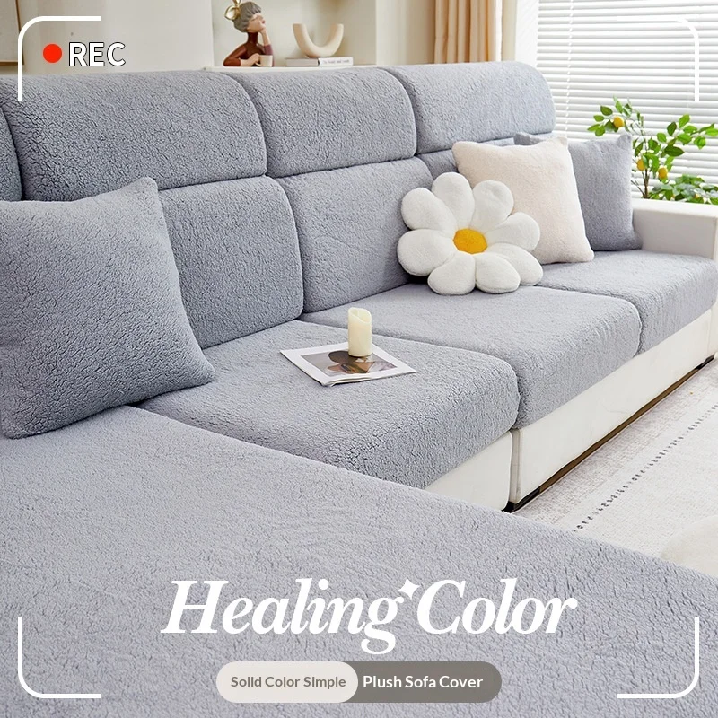 Thicken Jacquard Sofa Seat Cushion Covers,Stretch Sectional Couch Slipcover Furniture Protector for Kids, Pets Machine Washable