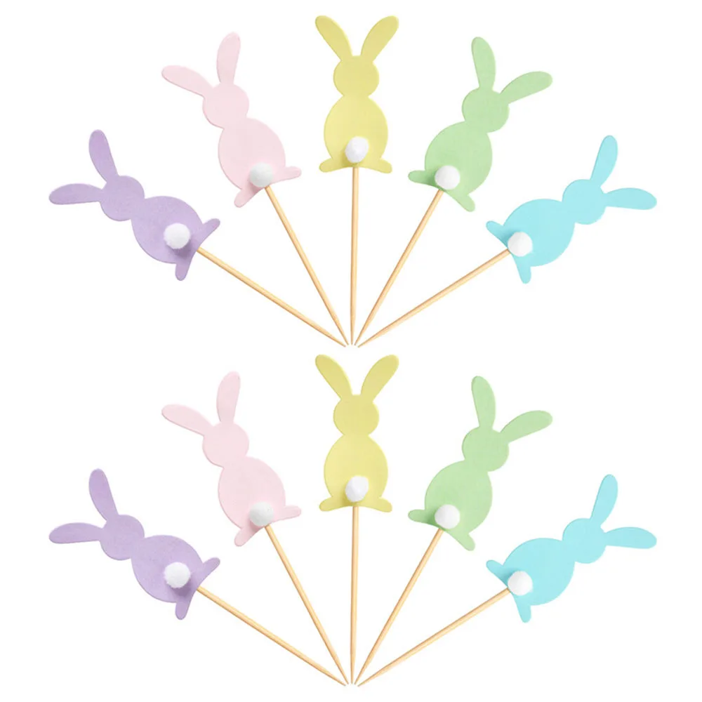 5 Stück Hase Kuchen Karte Dekoration Ostern Kuchen Topper Cupcake kreative Karte Ostern Party Dekoration liefert Geburtstags feier