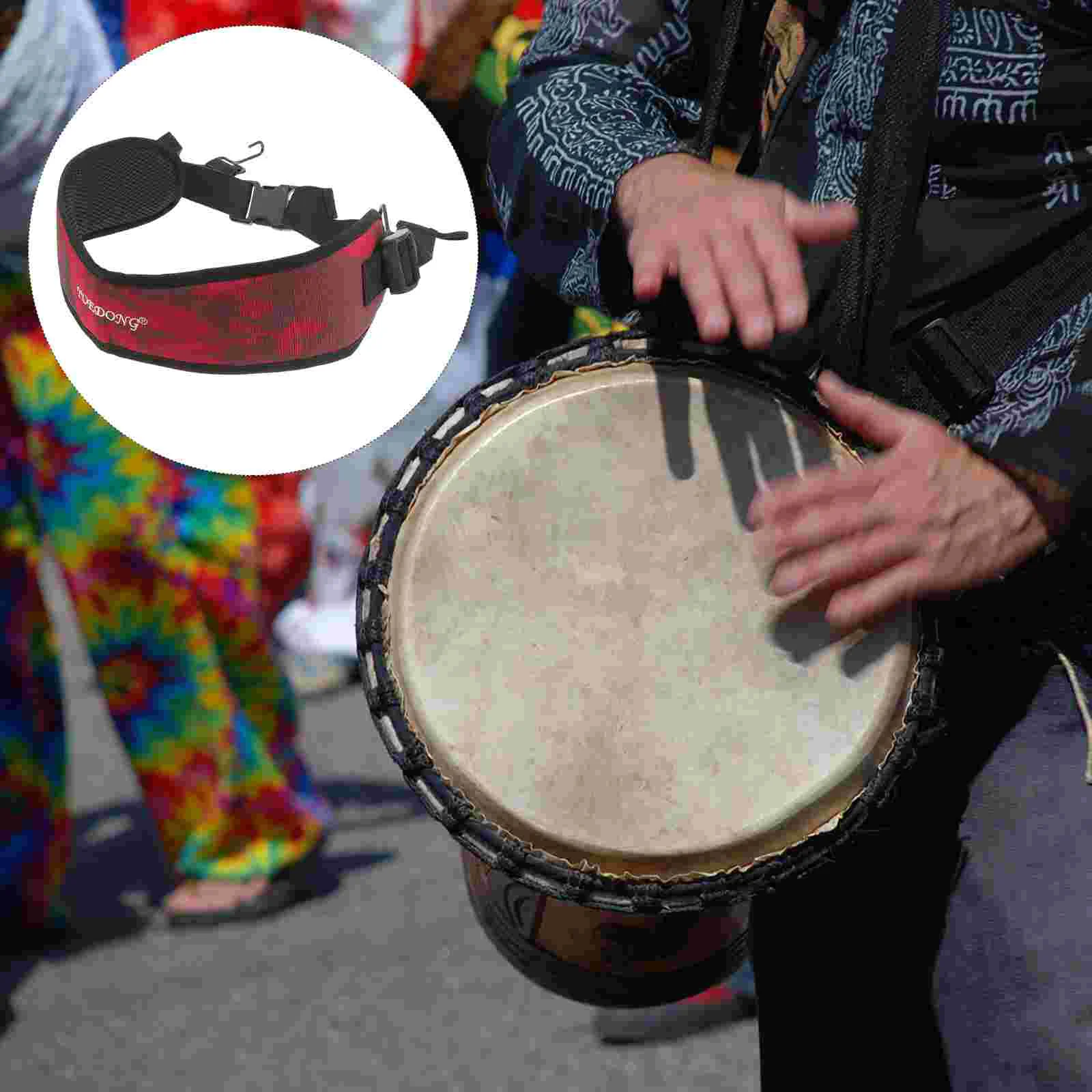 Correa de tambor Djembe, instrumento de percusión, cinturón de tambor, correa de tambor de mano ajustable